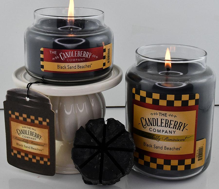 Black Sand Beaches®, 10 oz. Jar, Scented Candle 10 oz. Small Jar Candle The Candleberry Candle Company 
