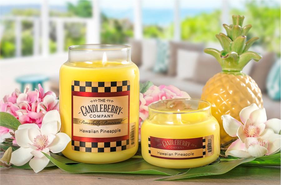 Hawaiian Pineapple™, 26 oz. Jar, Scented Candle 26 oz. Large Jar Candle The Candleberry Candle Company 