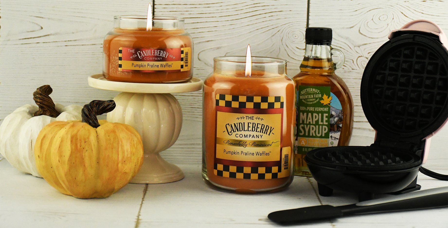 Pumpkin Praline Waffles™, 10 oz. Jar, Scented Candle 10 oz. Small Jar Candle The Candleberry Candle Company 