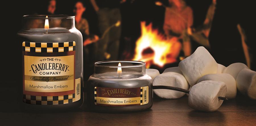 Marshmallow & Embers™, 26 oz. Jar, Scented Candle 26 oz. Large Jar Candle The Candleberry Candle Company 