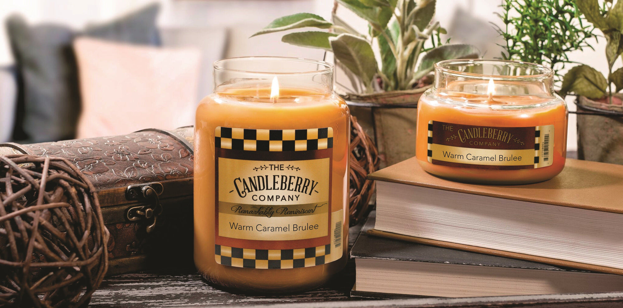 Warm Caramel Brulee™, 26 oz. Jar, Scented Candle 26 oz. Large Jar Candle The Candleberry Candle Company 