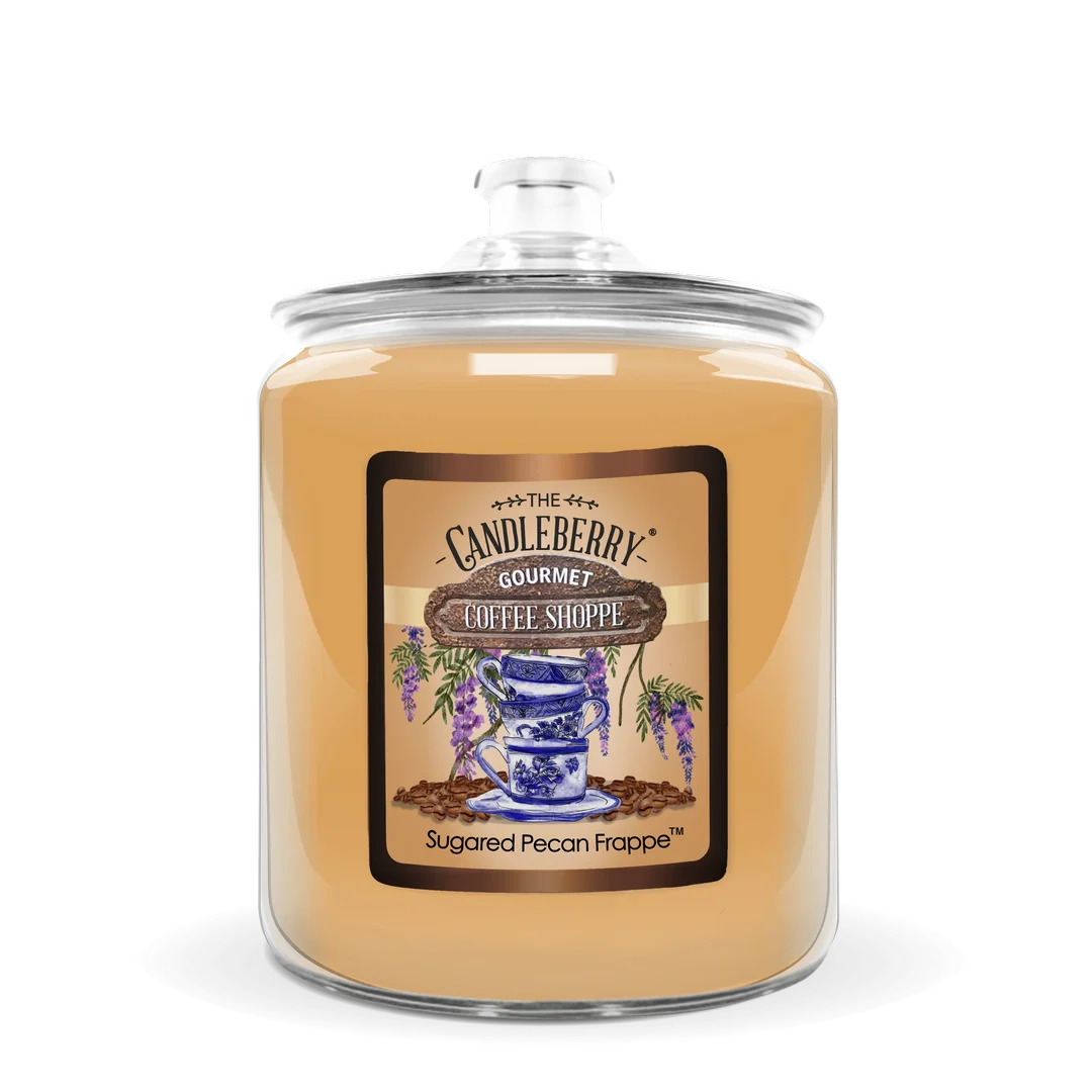 Coffee Shoppe - Sugared Pecan Frappe™, 3 - Wick, Candy Jar Candle