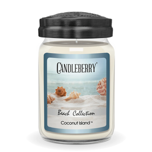 Beach Collection - Coconut Island™, Large Jar Candle - The Candleberry® Candle Company - Beach Collection Large Jar Candle - The Candleberry Candle Company