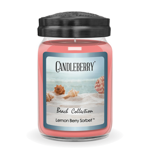 Beach Collection - Lemon Berry Sorbet™, Large Jar Candle - The Candleberry® Candle Company - Beach Collection Large Jar Candle - The Candleberry Candle Company