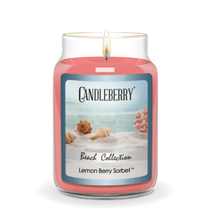 Beach Collection - Lemon Berry Sorbet™, Large Jar Candle - The Candleberry® Candle Company - Beach Collection Large Jar Candle - The Candleberry Candle Company