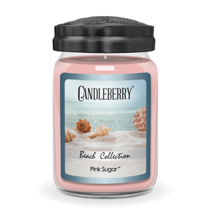 Beach Collection - Pink Sugar™, Large Jar Candle - The Candleberry® Candle Company - Beach Collection Large Jar Candle - The Candleberry Candle Company