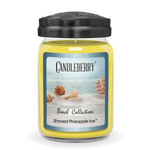 Beach Collection - Shaved Pineapple Ice™, Large Jar Candle - The Candleberry® Candle Company - Beach Collection Large Jar Candle - The Candleberry Candle Company