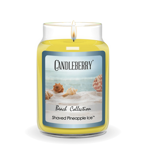 Beach Collection - Shaved Pineapple Ice™, Large Jar Candle - The Candleberry® Candle Company - Beach Collection Large Jar Candle - The Candleberry Candle Company