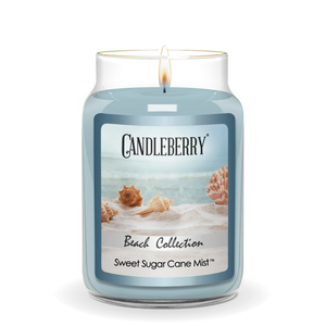 Beach Collection - Sweet Sugar Cane Mist™, Large Jar Candle - The Candleberry® Candle Company - Beach Collection Large Jar Candle - The Candleberry Candle Company