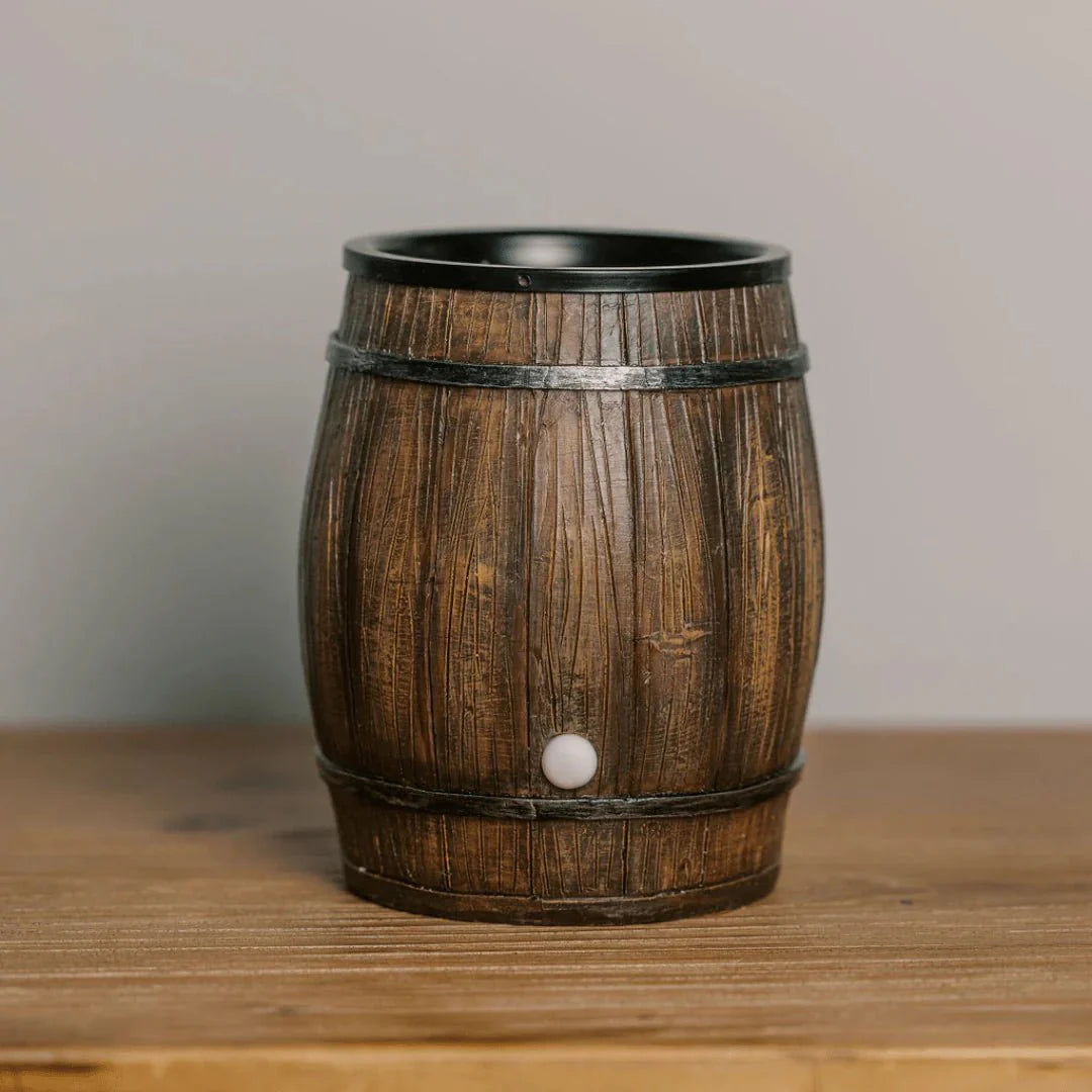"Bourbon Barrel" Wax Warmer, Including Safety Timer - The Candleberry® Candle Company - Warmer - The Candleberry Candle Company