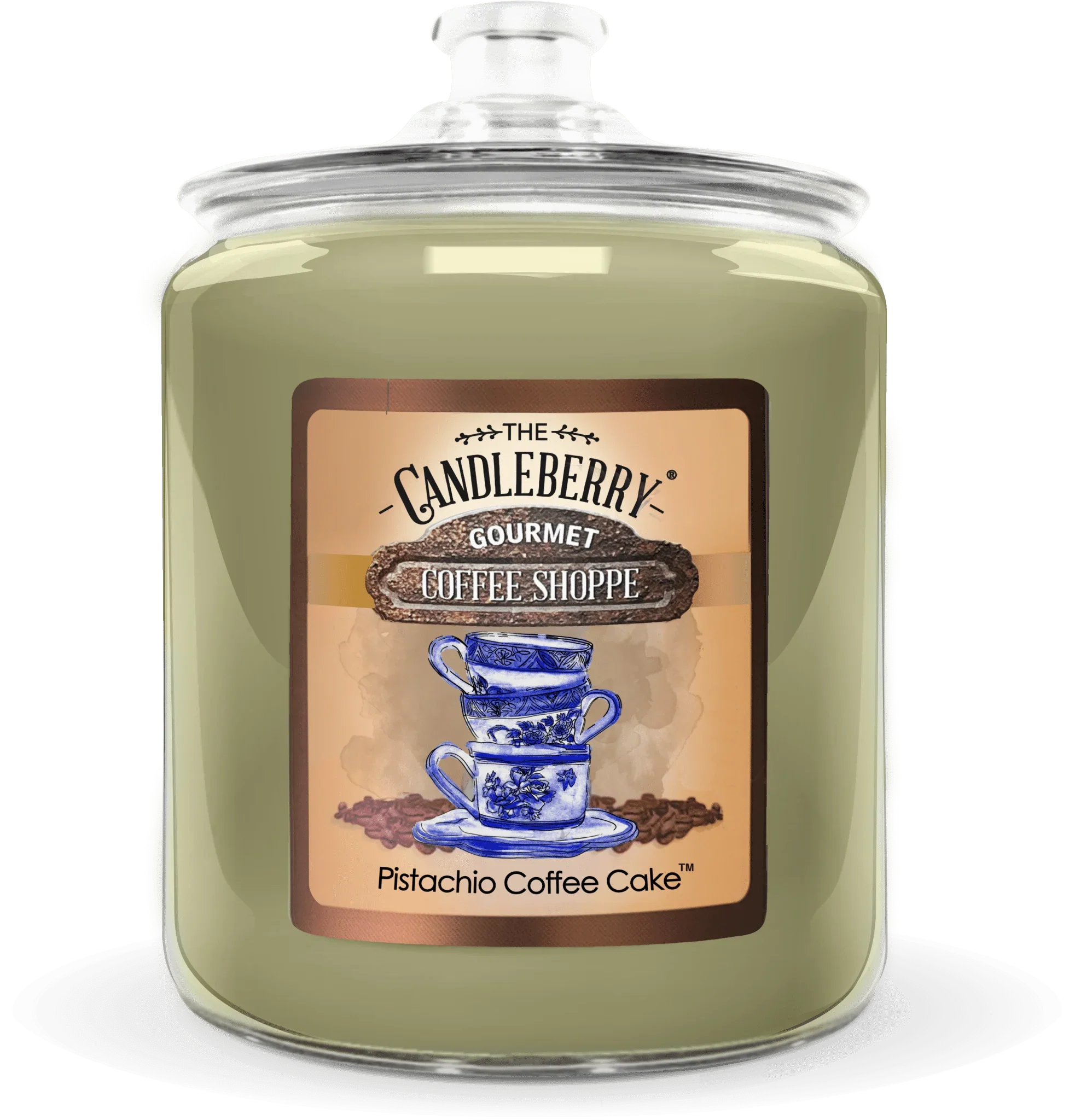 Coffee Shoppe - Pistachio Coffee Cake™, 3 - Wick, Candy Jar Candle