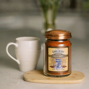 Coffee Shoppe - Sweet Maple Coffee™, Large Jar Candle - The Candleberry® Candle Company - Coffee Shoppe Large Jar Candle - The Candleberry Candle Company