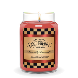 Sliced Strawberries™, Large Jar Candle - The Candleberry® Candle Company - Large Jar Candle - The Candleberry Candle Company