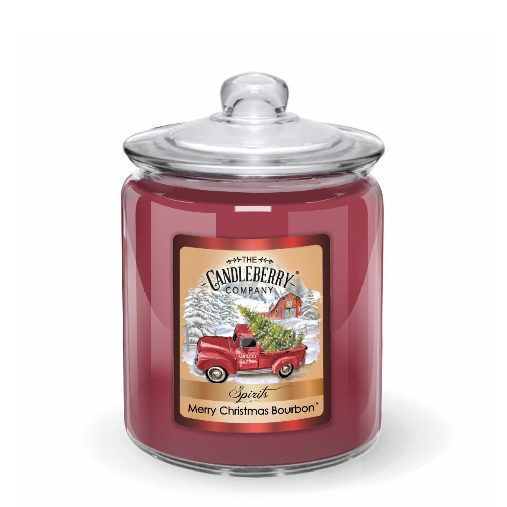 SPIRITS  - CANDY JAR - MERRY CHRISTMAS BOURBON - kentucky whiskey barrel best powerful candles premium scented strong original fine home fragrance soy coconut vegan concentrated tasting jim beam jack daniels buffalo tra