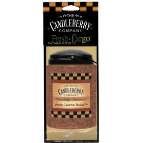 Warm Caramel Brulee™- "Fresh Cargo", Scent for the Car (2-PACK) - The Candleberry® Candle Company - Fresh CarGo® Car Scent - The Candleberry Candle Company