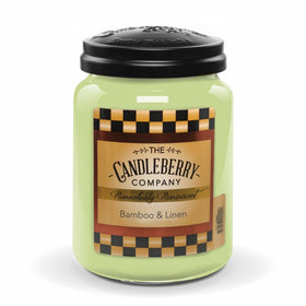 Bamboo & Linen™, 26 oz. Jar, Scented Candle 26 oz. Large Jar Candle The Candleberry Candle Company 