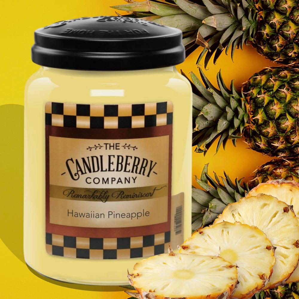 Hawaiian Pineapple™, 26 oz. Jar, Scented Candle 26 oz. Large Jar Candle The Candleberry Candle Company 