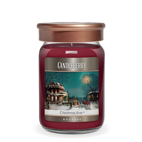 nouveau christmas eve gift  large jar candle the candleberry company soy premium coconut vegan clean string powerful scent fragrance