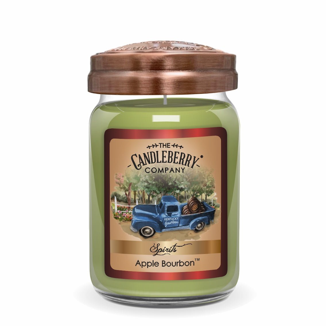 SPIRITS - Apple Bourbon Large Jar Candle - The Candleberry® Candle Company - Spirits, Large Jar Candle - The Candleberry Candle Company