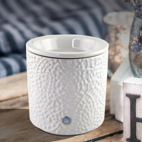 "White Leaf" Tart Warmer, Including Safety Timer Accessories The Candleberry Candle Company 